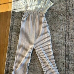 Zara Cream and pink Striped jumper